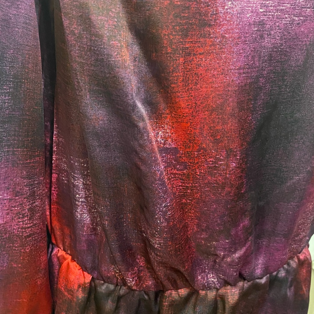 Bisou Bisou Purple Couture One Shoulder Asymmetrical Top Womens Small Whimsigoth - Picture 4 of 9